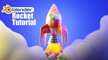 Blender Tutorial (Beginners) - Create a Rocket scene from start to finish