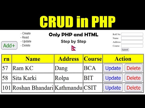 PHP CRUD | CRUD Operation in PHP MySQL in Nepali 🔥 step by step | | Create| Read| Update| Delete