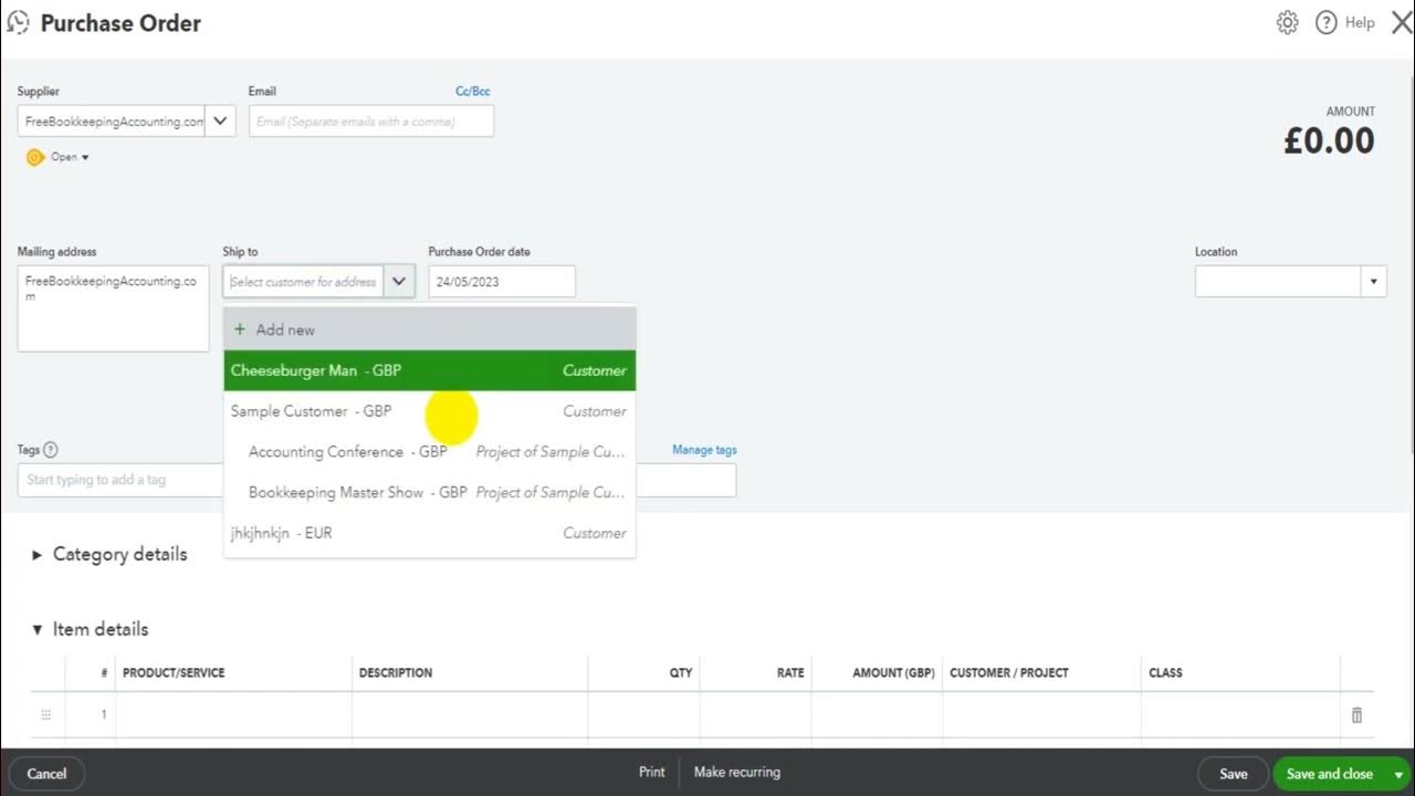 Using Purchase Orders on QuickBooks quickbooks accounting YouTube