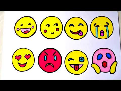 Emoji İfadeler | Emojiler nasıl çizilir ve renklendirilir?