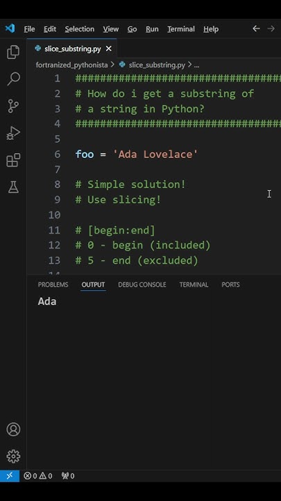How do i get a substring of a string #python - YouTube
