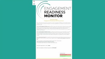 Engagement Readiness Self-Assessment Tool - Step-by-step guide