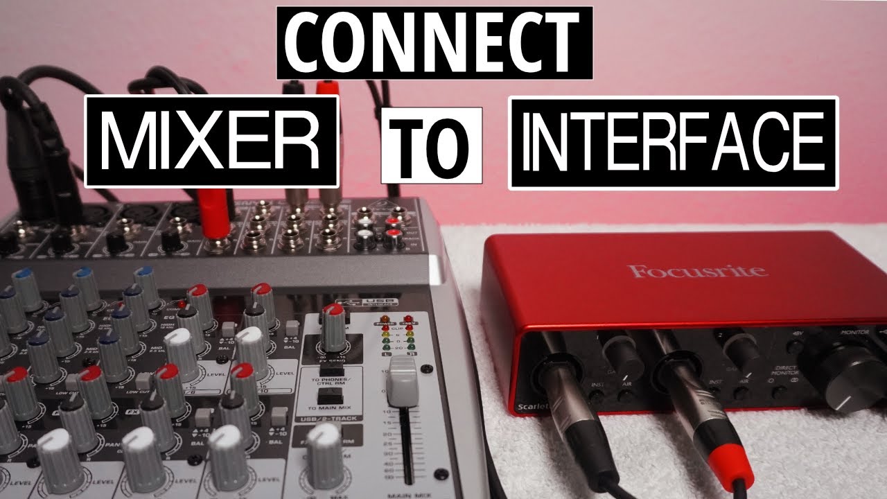 how to connect mixer to laptop