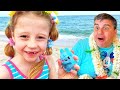 Nastya y papá se divierten en la playa | Recopilación de videos para niños