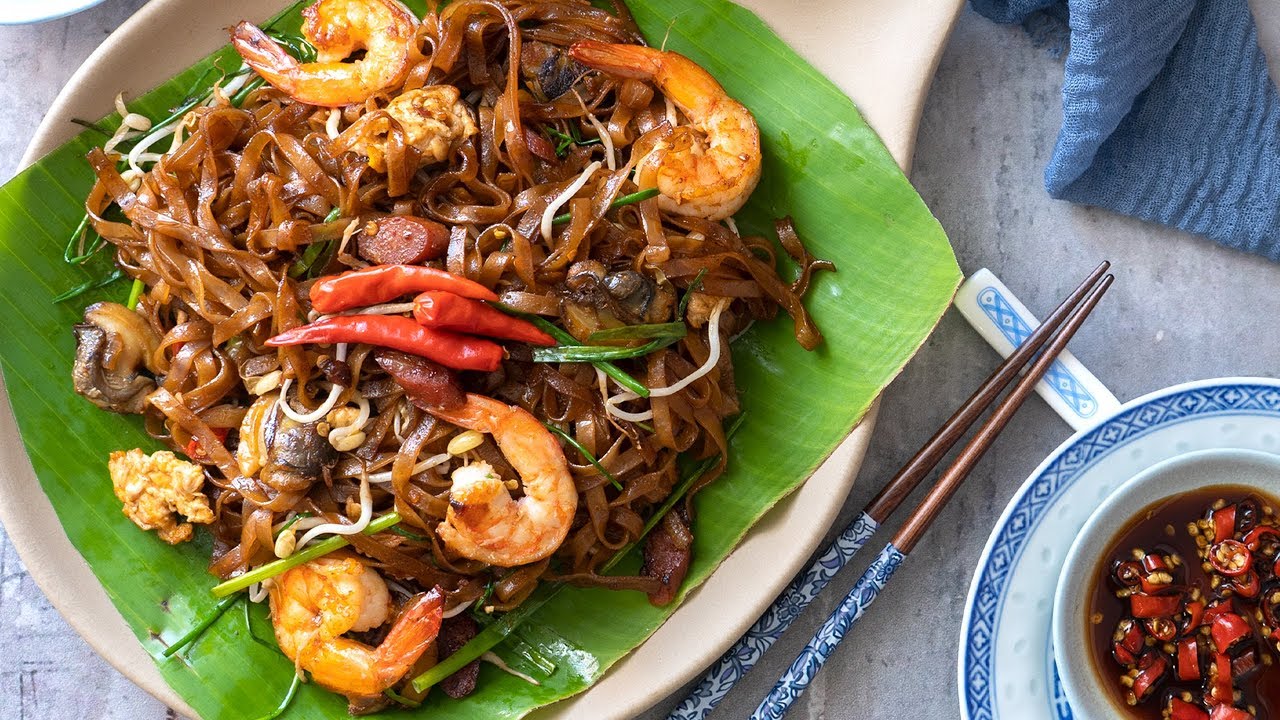 Stir Fry Rice Noodles Penang Char Kway Teow Youtube