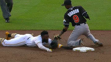 MIA@PIT: Realmuto nabs Harrison, call stands