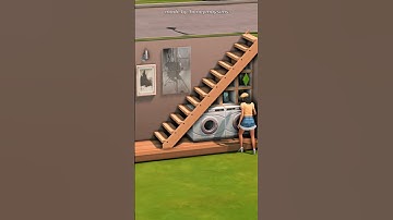 Washer and Dryer Below Staircase Idea in The Sims 4 🧺🤍