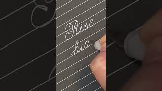 Black Paper + White Ink = Stunning Cursive #shorts #cursive #april #handwriting