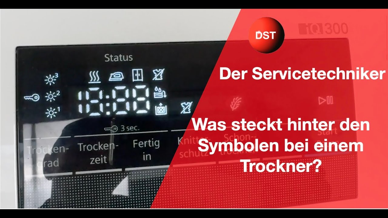 Bosch Trockner Serie 6 Fehlermeldung Symbole Was bedeuten die Symbole bei einem Trockner - YouTube