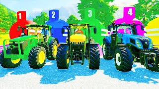 LOAD AND TRANSPORTING COWS WITH COLORED TRACTOR  FARMING SIMULATOR 22 #1