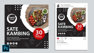 Tutorial Photoshop - Cara Membuat Desain Poster Iklan Instagram