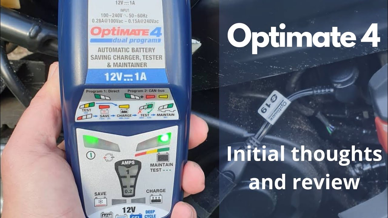 Optimate 4 Battery Charger - Initial thoughts and review 