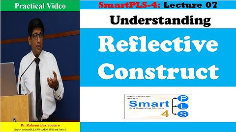 SmartPLS-4: Lecture 7 Understanding Reflective Construct (Practical)