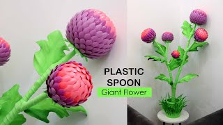 Membuat bunga sudut jumbo dari sendok plastik !