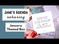 UNBOXING JANE'S AGENDA JANUARY THEMED PLANNER SUBSCRIPTION BOX