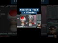 Modeling Toad in Blender! #blender #blendermodeling #blender3d #cgi #mario #nintendo #toad