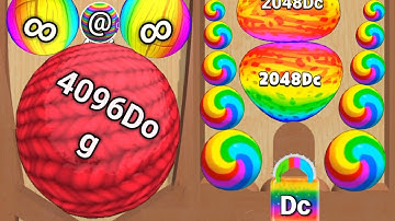 Blob Merge 3d vs Emoji Blitz: merge puzzle game - 2048 blob ball Level Up Gameplay Android, iOS
