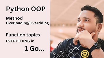 Python OOP Mastery, method overloading overriding functions concepts in oops | Mr Kumar Makala