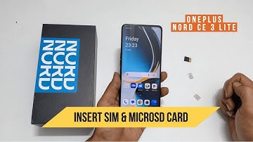 OnePlus Nord CE 3 Lite 5G How to insert SIM card and microSD card   Nano SIM card and microSD card