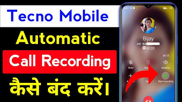 Tecno Phone Auto Call Recording Kaise Band Kare | How To Turn Off Auto Call Recording