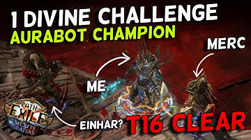 Merc Carry! Solo Aurabot Champion - 1 Divine Challenge | Path of Exile 3.26