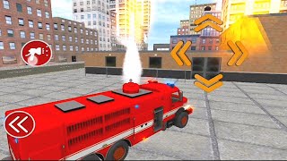 REAL FIRE TRUCK Driving Simulator #3 - Fire Fighting Android GAMEPLAY screenshot 2