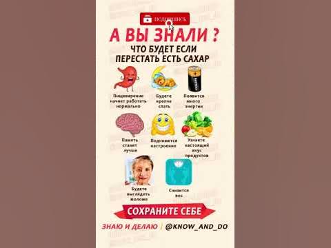 Что будет с организмом если перестать есть сахар - YouTube