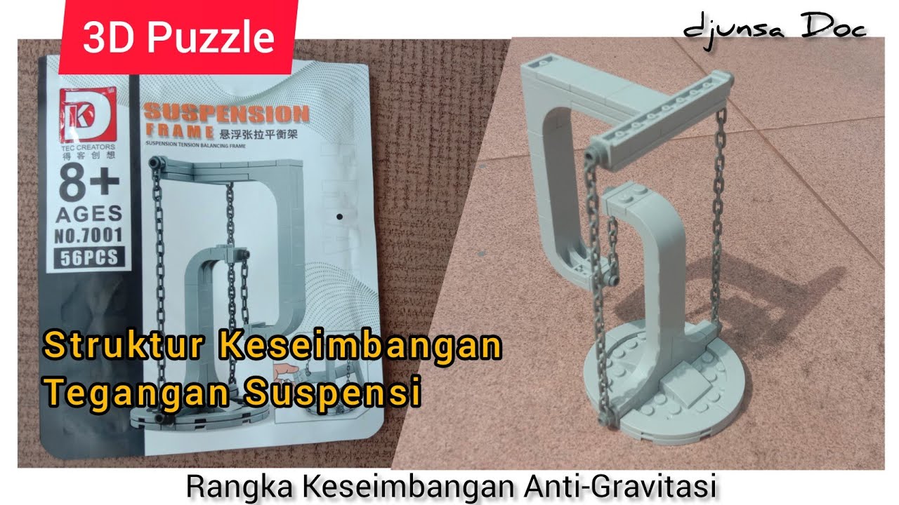 3D Puzzle Struktur Keseimbangan AntiGravitasi Balancing Suspension
