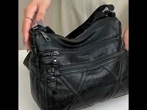 شنطة كروس جلد متعددة الجيوب    