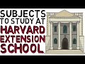 Harvard Extension School Subjects to Study