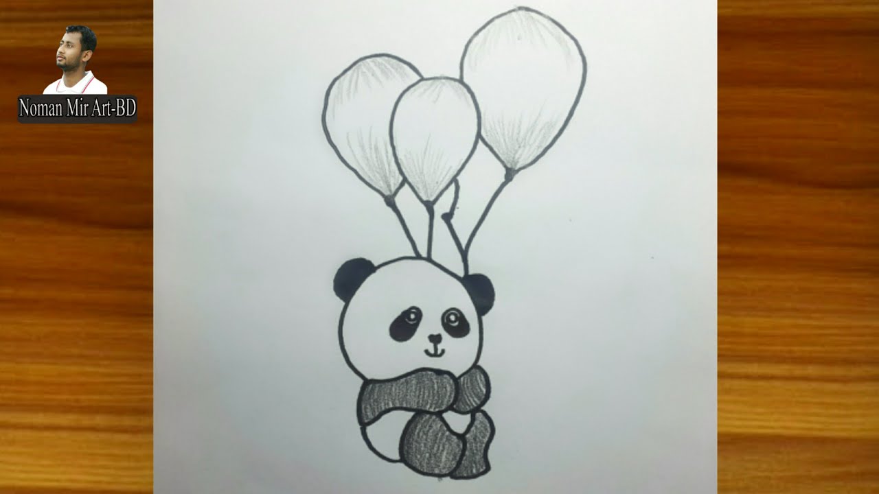 Panda Sketchbook for Kids ages 4-8 Blank Paper for Drawing.