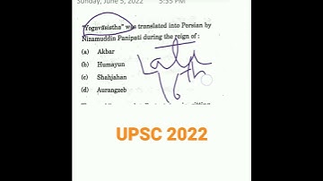 UPSC 2022 PRELiMS ANSWER KEY