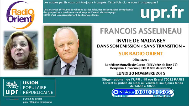 Franois ASSELINEAU, Invit de Nadia BEY dans l'miss...