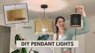 DIY Pendant Lights | EASY Interchangeable Lamp Shade