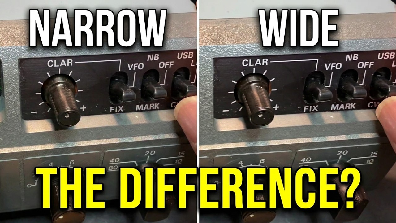 Narrow/Wide front switch on Yaesu FT-7 - YouTube