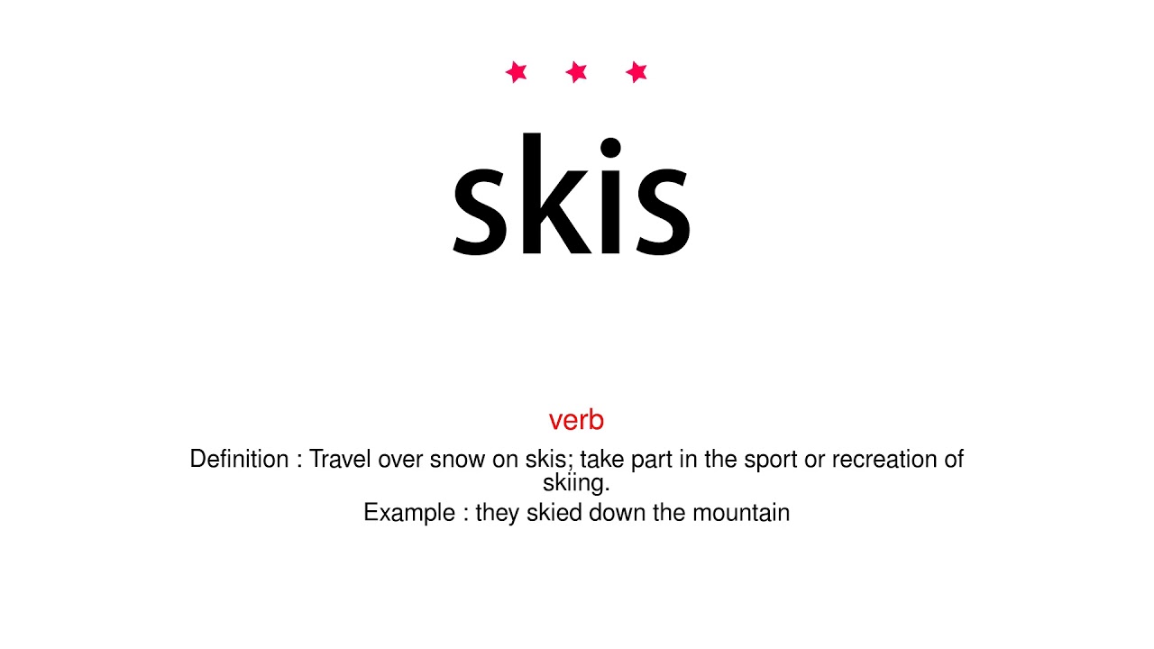 How to pronounce skis Vocab Today YouTube