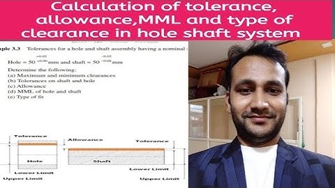 Numerical in calculation of tolerance, allowance,MML,type of fit in hole shaft system