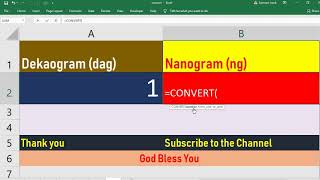 Convert Dekaogram to Nanogram