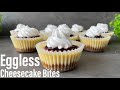 Eggless mini cheesecake bites  mini cheesecake  eggless blueberry cheesecake  best bites