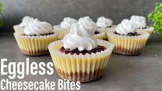 EGGLESS Mini CHEESECAKE Bites | Mini Cheesecake | Eggless Blueberry Cheesecake | Best Bites