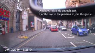 UK - Edinburgh.  Letting the taxi in the queue