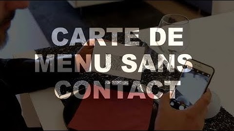 Menu sans contact