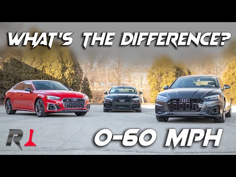 2021 Audi A5 vs S5 vs RS5: 0-60 Test! (A5 40 & 45)