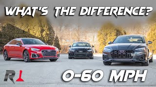 2021 Audi A5 vs S5 vs RS5: 060 Test! (A5 40 & 45)