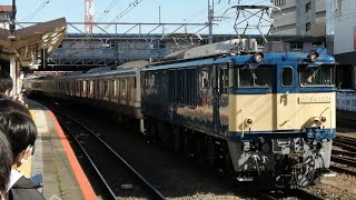 【これからは20番台の廃車が進行か】E217系Y-21編成廃車回送 EF64-1031号機牽引 八王子駅発車(配9441レ)