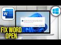 How To Fix MS Word Doesn't Open On Windows 11-  Solve Office word Not Opening In windows 11