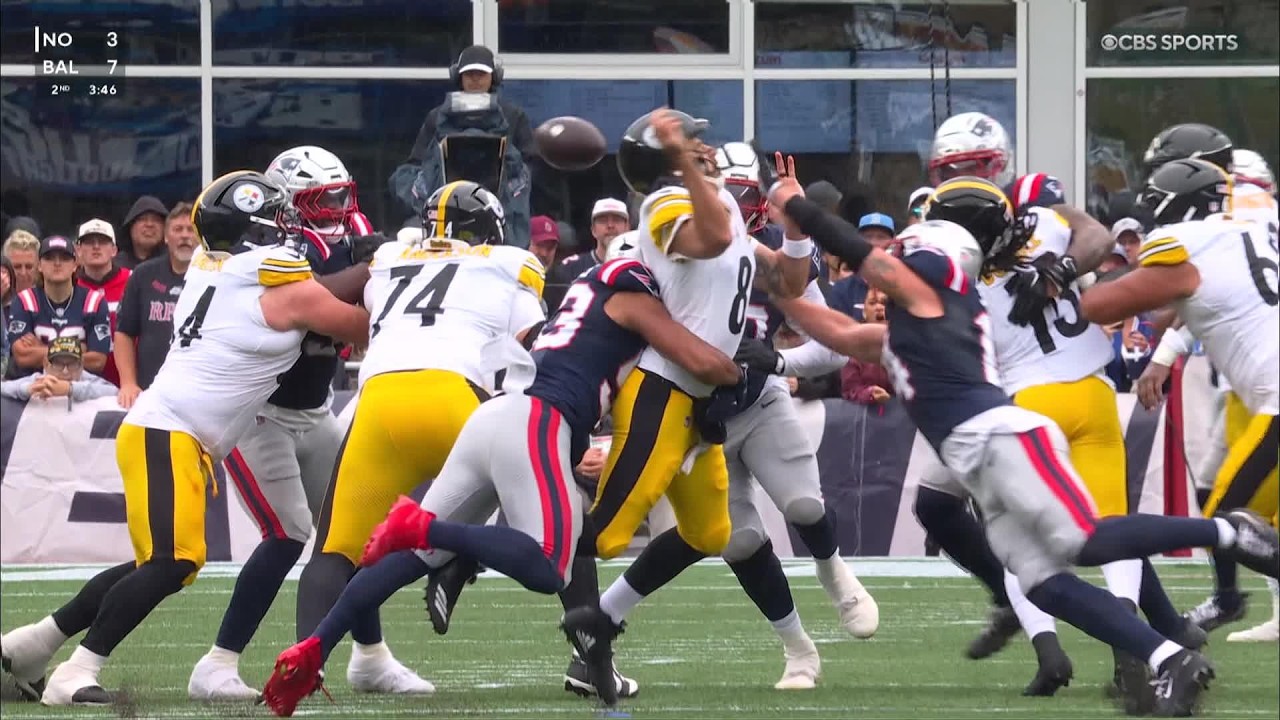 Patriots strip sack pushes steelers out of fg range