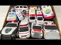 Mini car emergency dispatch of ambulance police car for test drive on a mini slope run