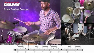 4 way coordination Afro-Cubaans, video 1: Phrase. Drumschool Cleuver, Slagwerkkrant 170