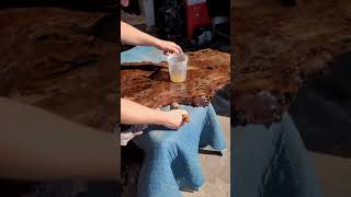 Watch This Walnut Burl Coffee Table Top Come To Life, Made From A Reclaimed Orchard Tree.